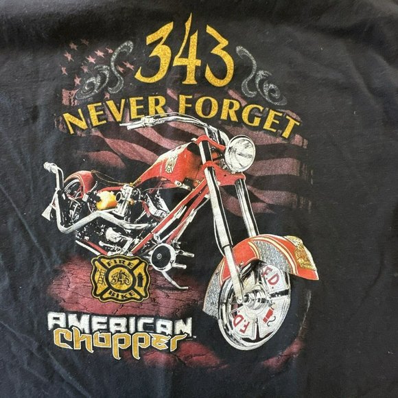 American Chopper Fire Bike T Shirt Size L - Picture 2 of 2